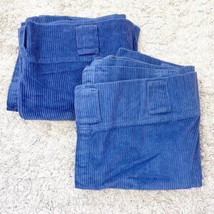 Pottery Barn Kids Cobalt Blue Corduroy‎ Panel Belt Loop Curtain 45x42 Nursery